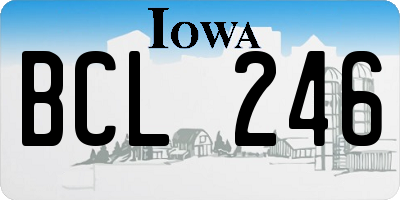 IA license plate BCL246