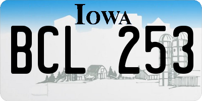 IA license plate BCL253