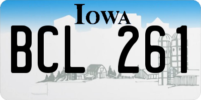 IA license plate BCL261