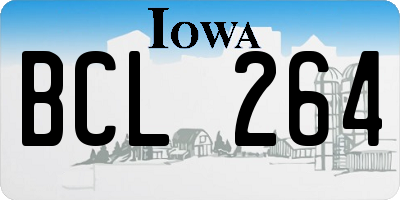 IA license plate BCL264