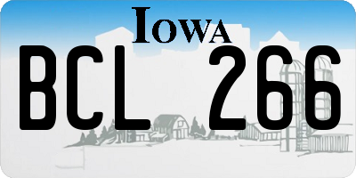 IA license plate BCL266