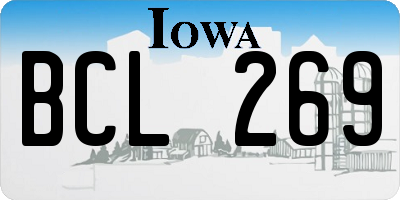 IA license plate BCL269