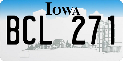 IA license plate BCL271