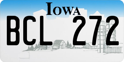 IA license plate BCL272