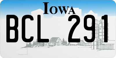 IA license plate BCL291