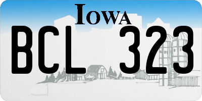 IA license plate BCL323