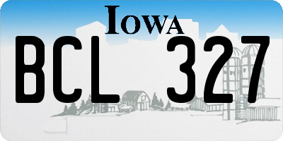 IA license plate BCL327