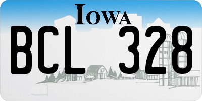 IA license plate BCL328