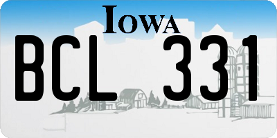 IA license plate BCL331