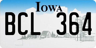 IA license plate BCL364