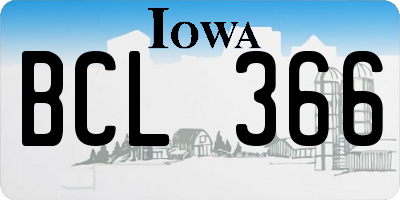 IA license plate BCL366