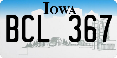 IA license plate BCL367