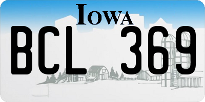 IA license plate BCL369
