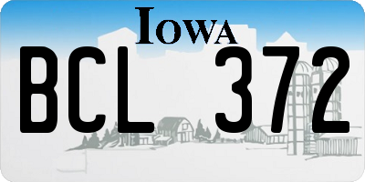 IA license plate BCL372