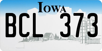 IA license plate BCL373