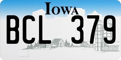 IA license plate BCL379