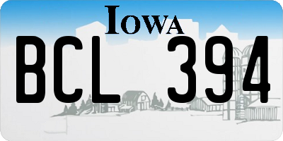 IA license plate BCL394
