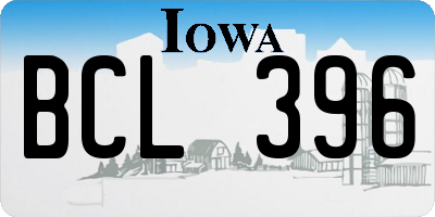 IA license plate BCL396