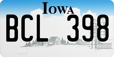 IA license plate BCL398