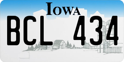 IA license plate BCL434