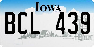 IA license plate BCL439