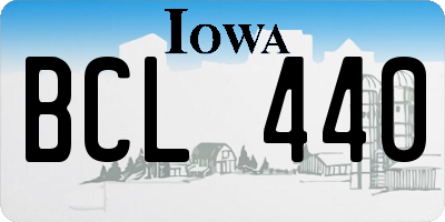 IA license plate BCL440