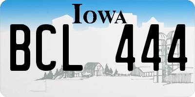 IA license plate BCL444