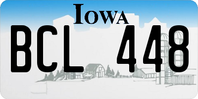 IA license plate BCL448