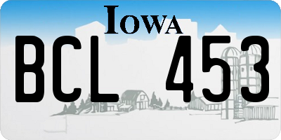 IA license plate BCL453