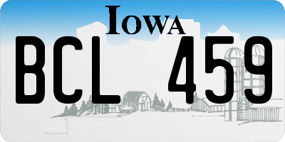 IA license plate BCL459