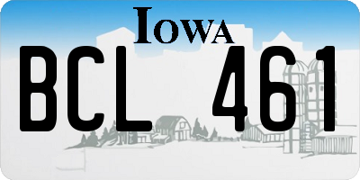 IA license plate BCL461