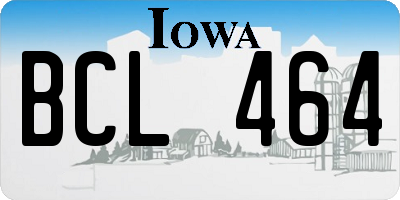 IA license plate BCL464