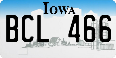 IA license plate BCL466