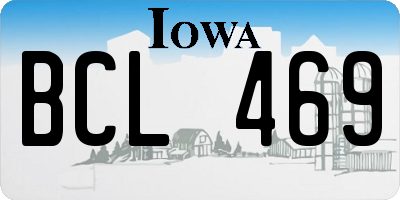IA license plate BCL469