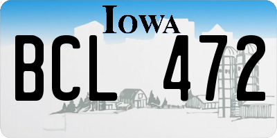 IA license plate BCL472