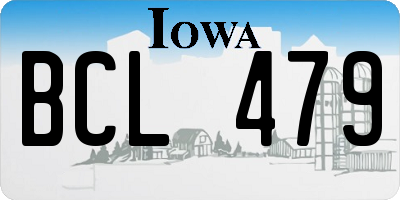 IA license plate BCL479