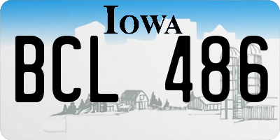 IA license plate BCL486