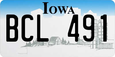 IA license plate BCL491