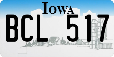 IA license plate BCL517