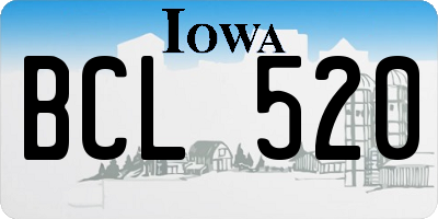 IA license plate BCL520
