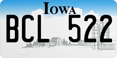 IA license plate BCL522