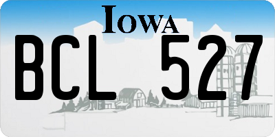 IA license plate BCL527