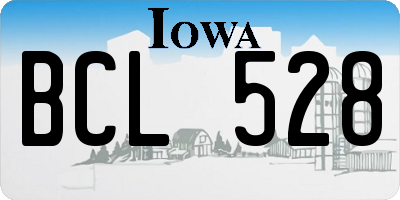 IA license plate BCL528