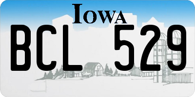 IA license plate BCL529
