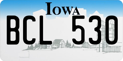 IA license plate BCL530