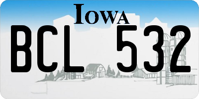 IA license plate BCL532