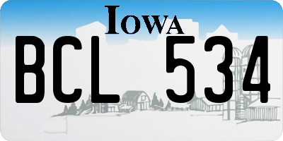IA license plate BCL534