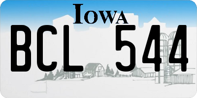 IA license plate BCL544