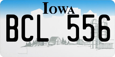 IA license plate BCL556