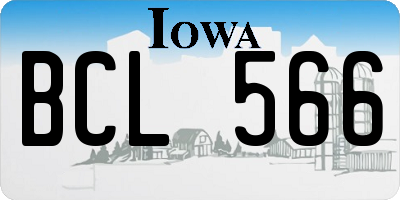 IA license plate BCL566
